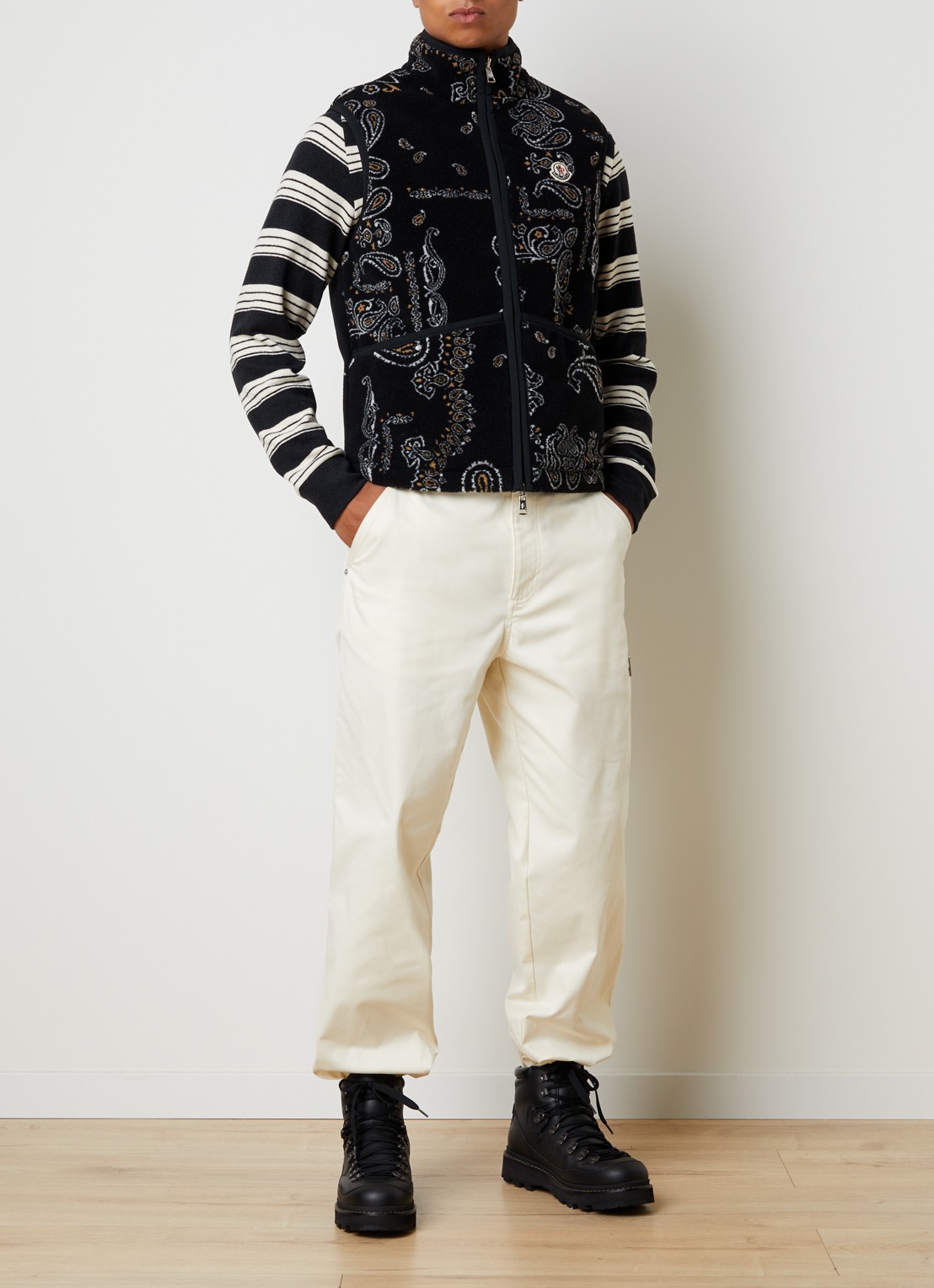 Moncler Reversible bodywarmer met steekzakken - voorkant 6 antraciet