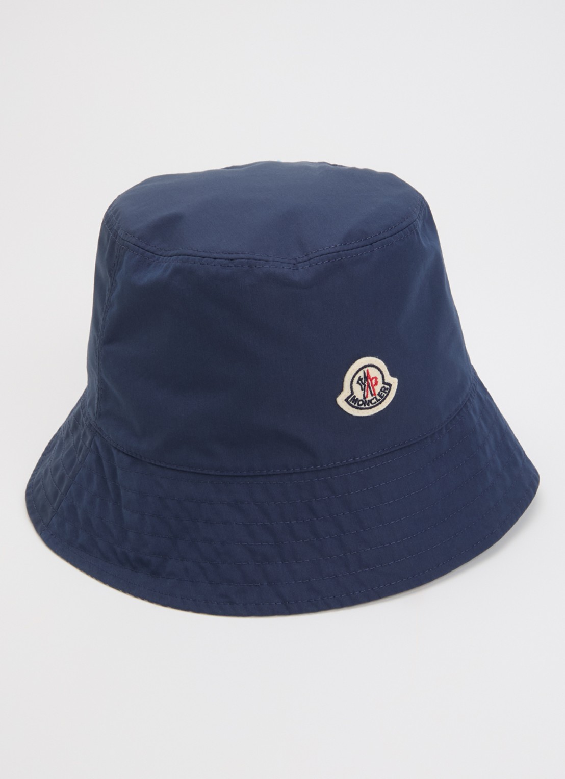 Moncler Reversible bucket hoed met logo - detail blauw