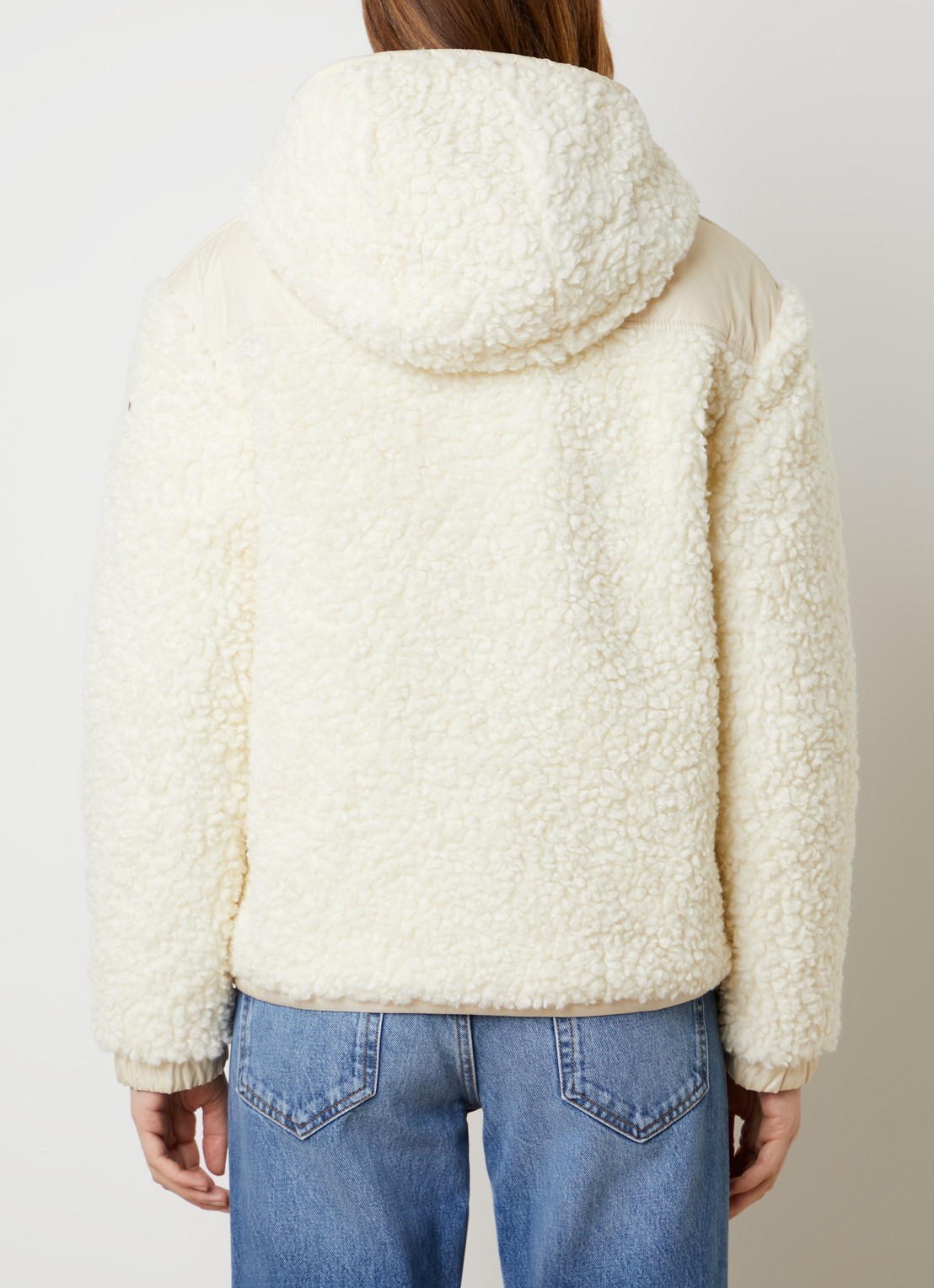 Moncler Reversible gewatteerd vest van teddy - achterkant 7 ivoor