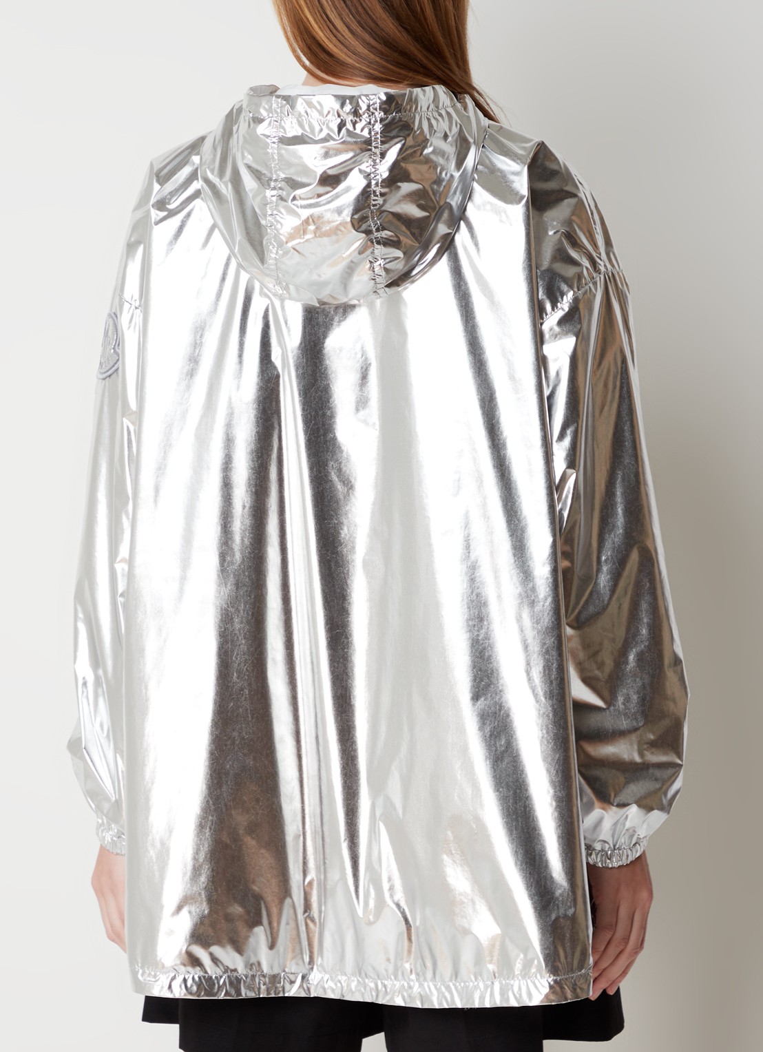 Moncler Reversible parka met capuchon en metallic finish - achterkant 4 zilver