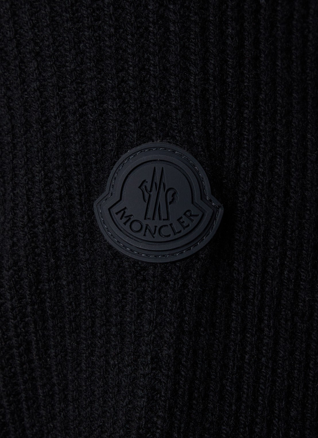 Moncler Ribgebreid vest in kasjmierblend met steekzakken - detail 2 zwart