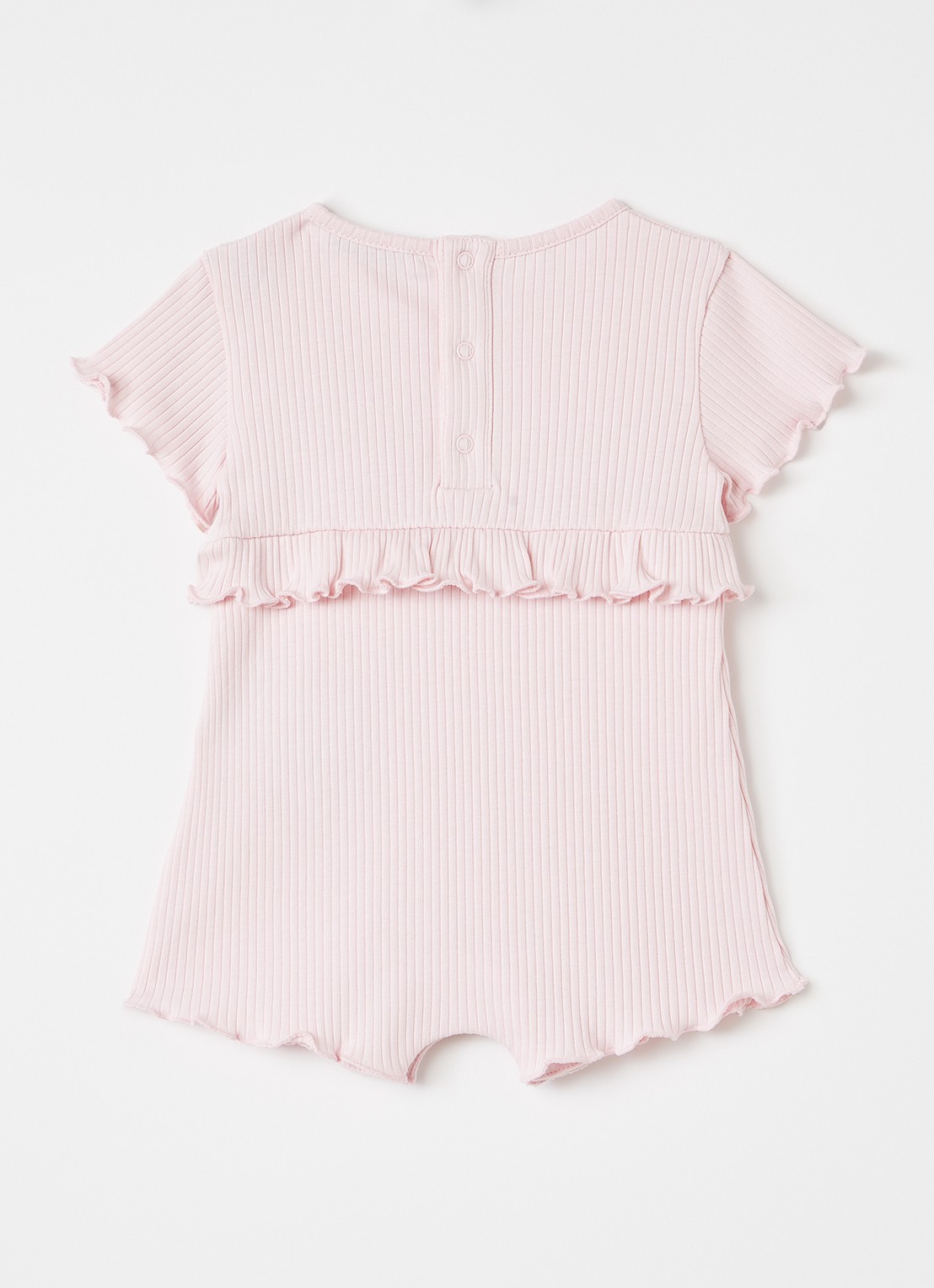 Moncler Romper met ruches - voorkant 2 roze