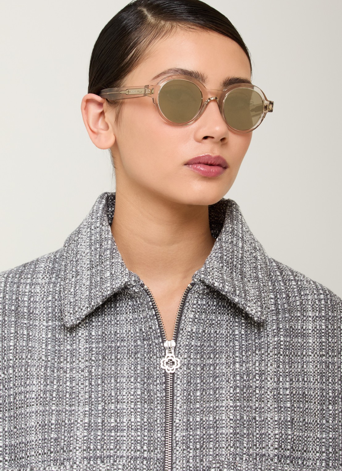 Moncler Rondosa zonnebril ME6003 - voorkant 2 zand
