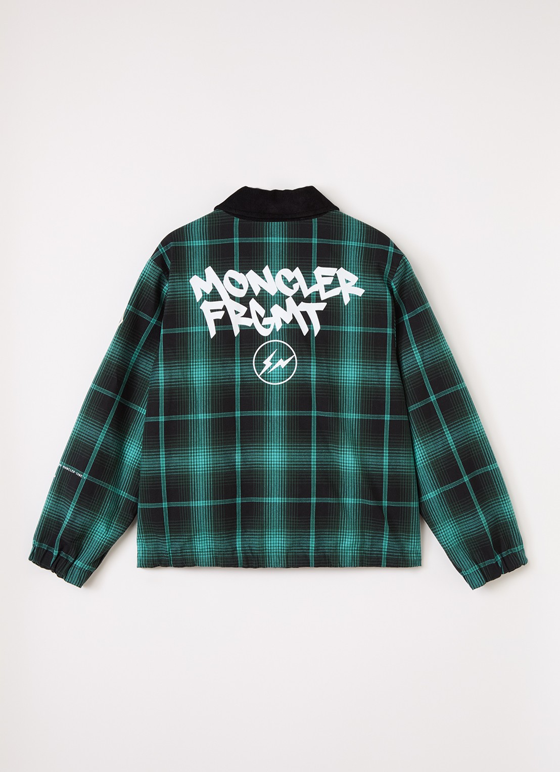 Moncler Ryuha reversible overshirt met ruitdessin - achterkant 2 groen