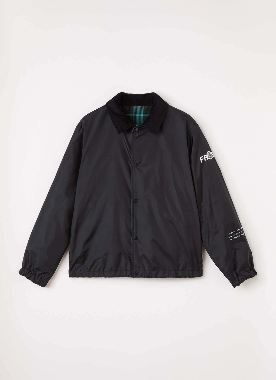 Moncler Ryuha reversible overshirt met ruitdessin - detail groen