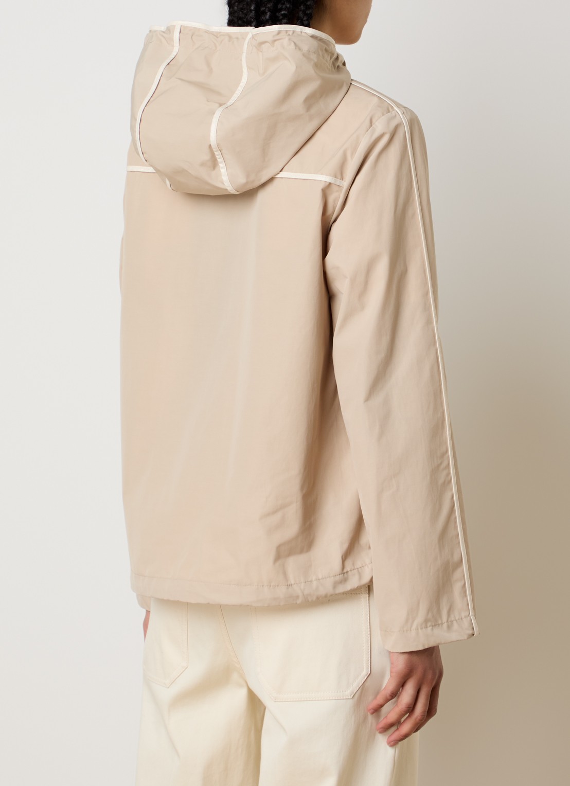 Moncler Sarracenia windjack met capuchon en steekzakken - achterkant 6 beige