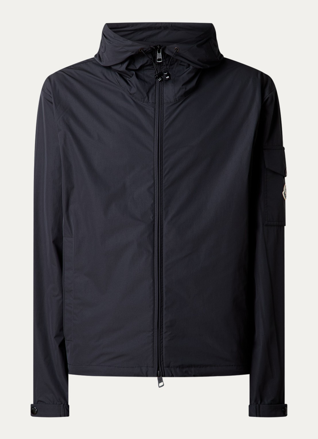 Moncler Sassiere windjack met capuchon - voorkant 2 zwart