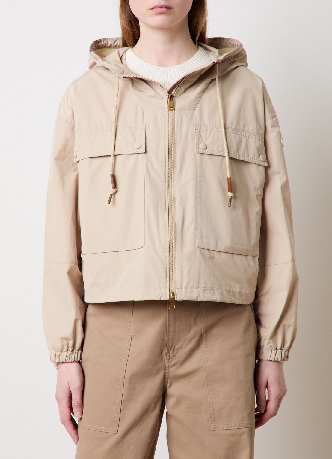 Moncler Sauvan jack met opgestikte zakken - detail 3 beige