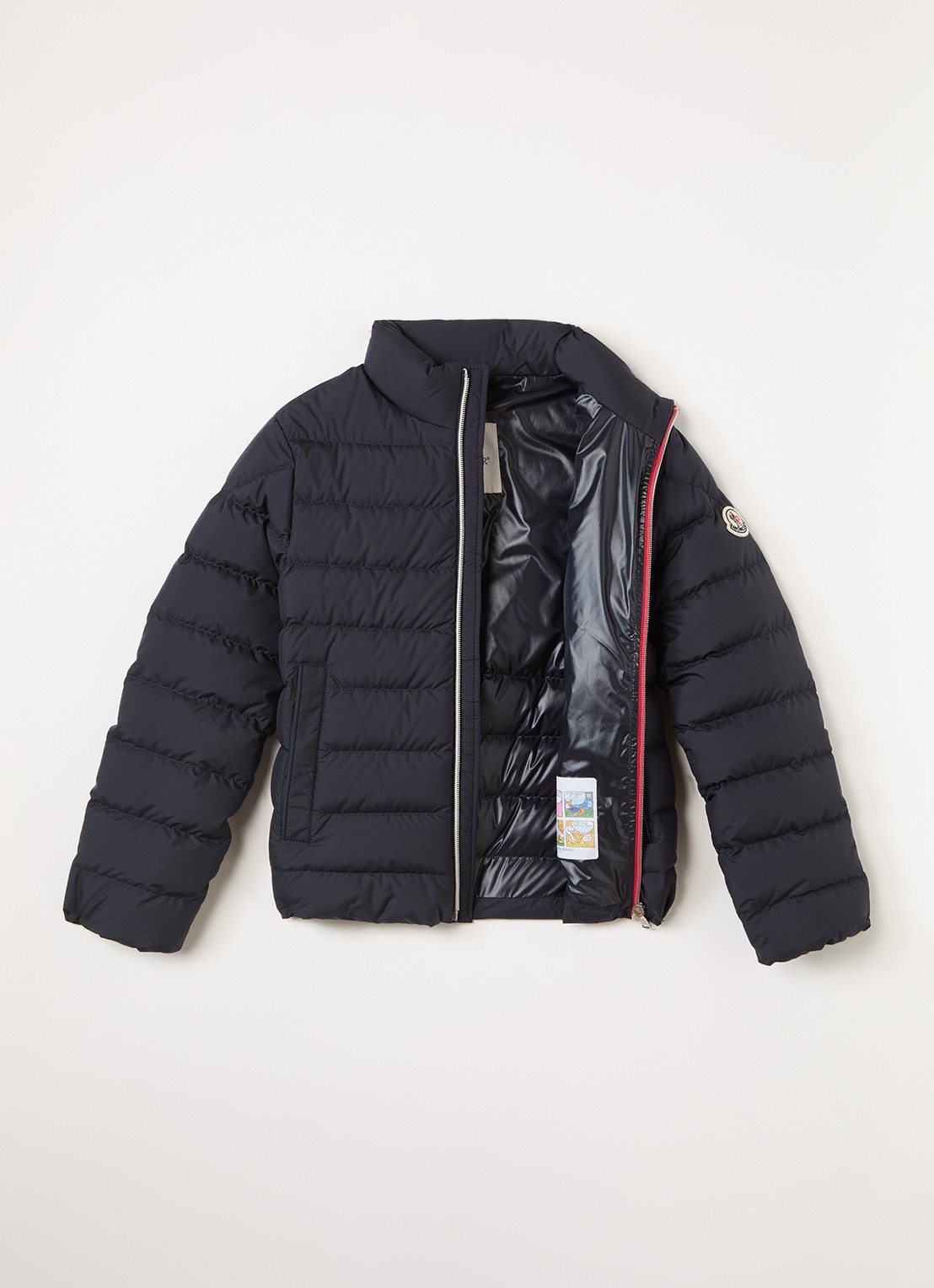 Moncler Serapio puffer jack met donsvulling - voorkant 2 donkerblauw