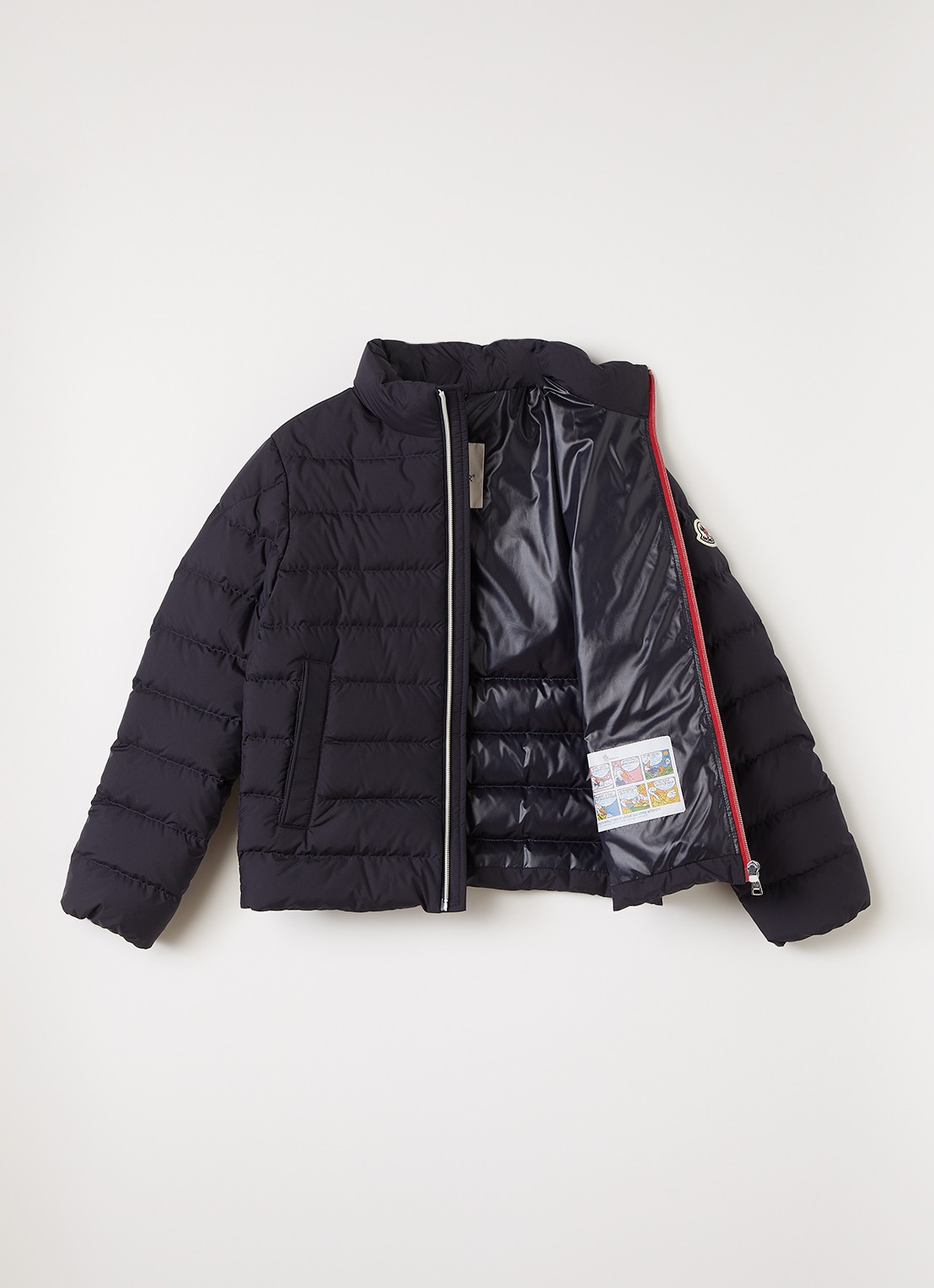 Moncler Serapio puffer jack met ritszakken - voorkant 2 donkerblauw