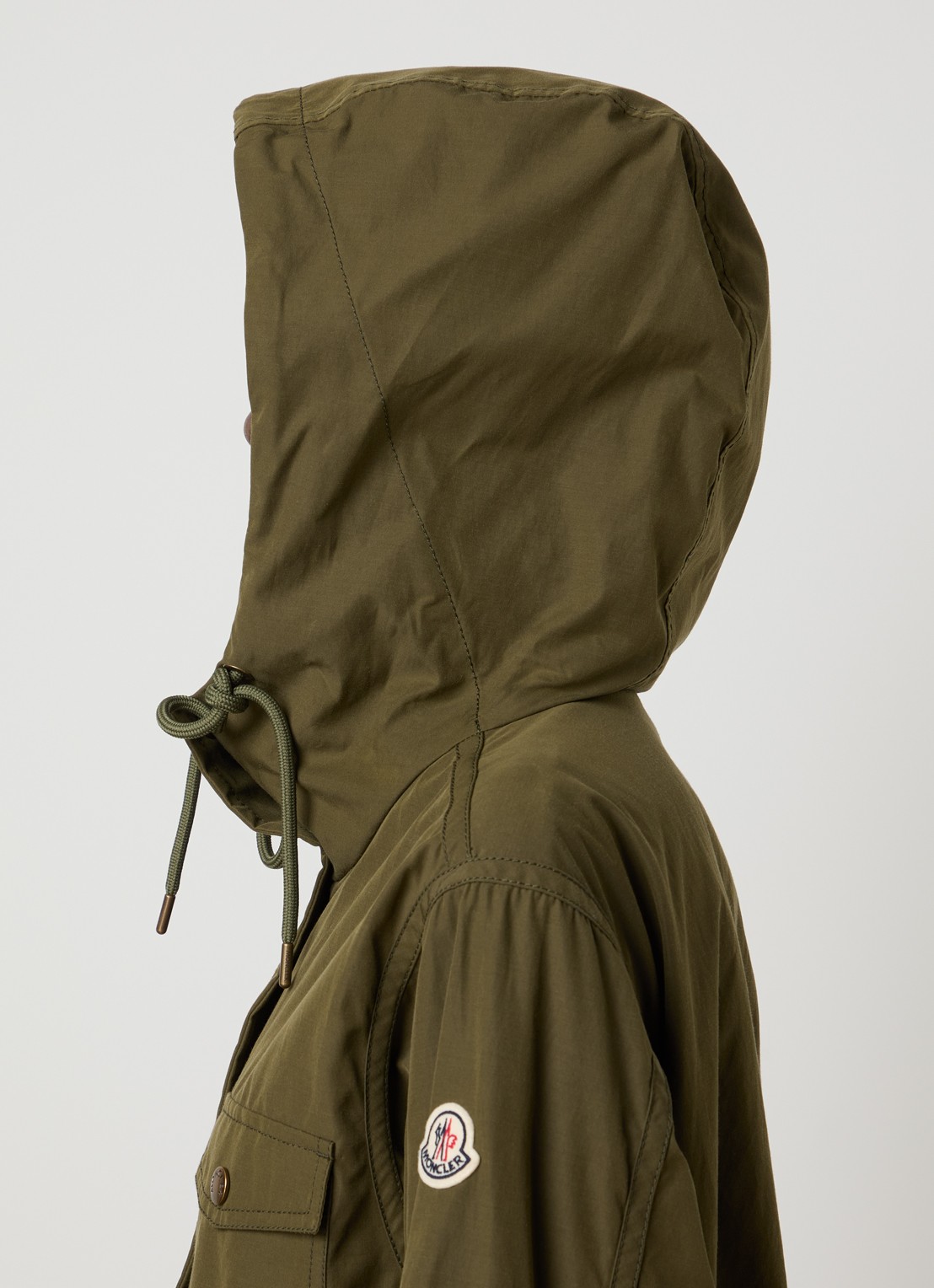 Moncler Serin softshell parka met steekzakken - detail 3 mosgroen