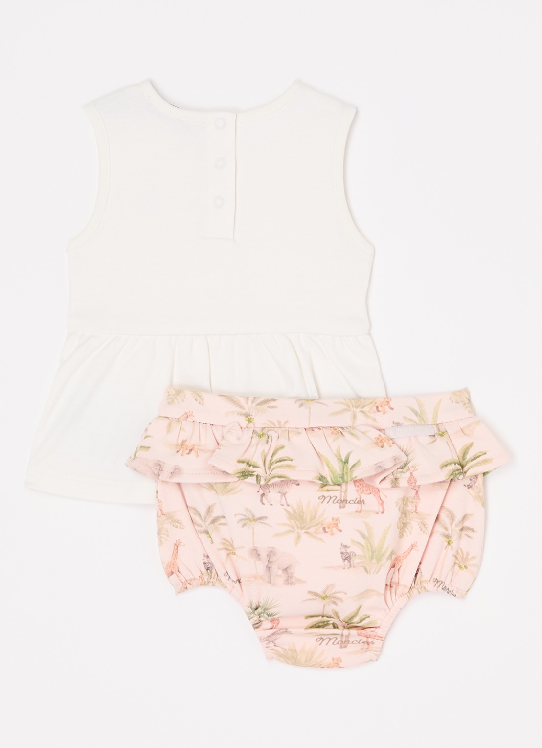 Moncler Set van jurk met bloomer 2-delig - voorkant 2 wit