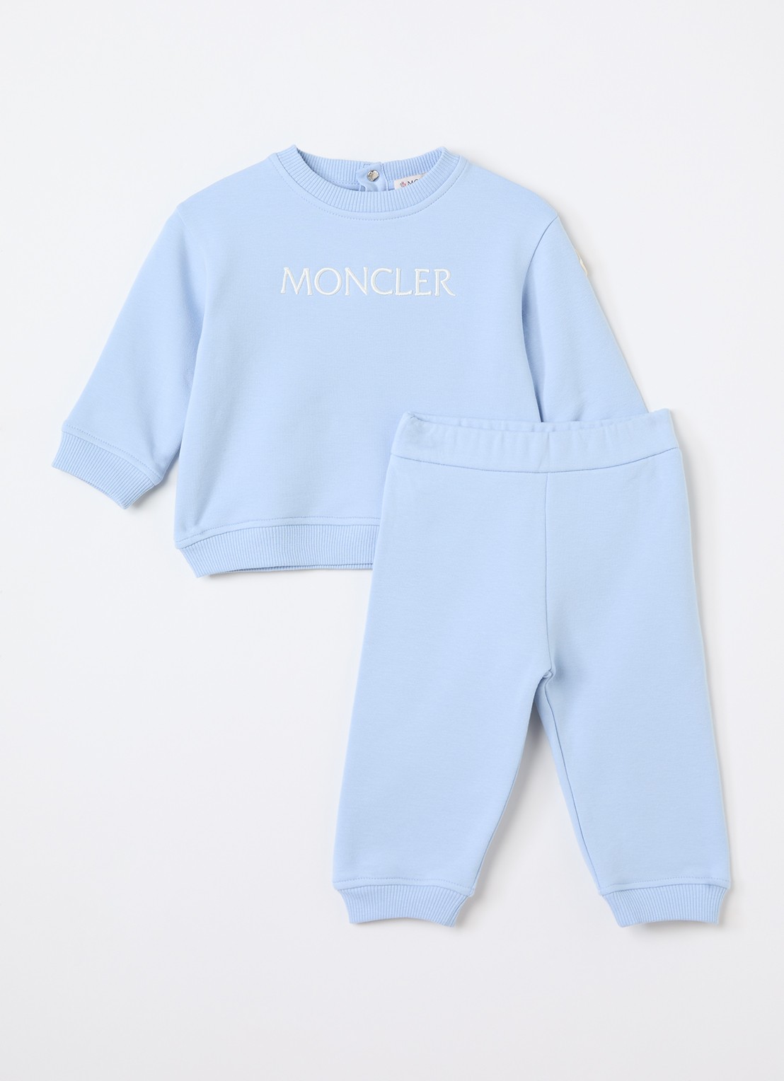 Moncler Set van sweater met joggingbroek 2-delig - voorkant lichtblauw