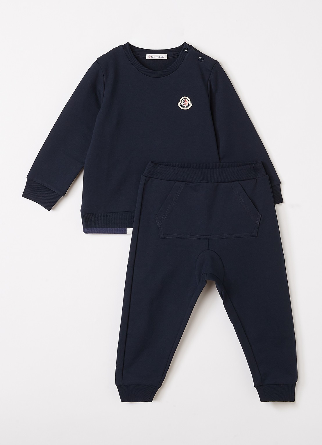 Moncler Set van sweater met joggingbroek 2-delig - voorkant donkerblauw