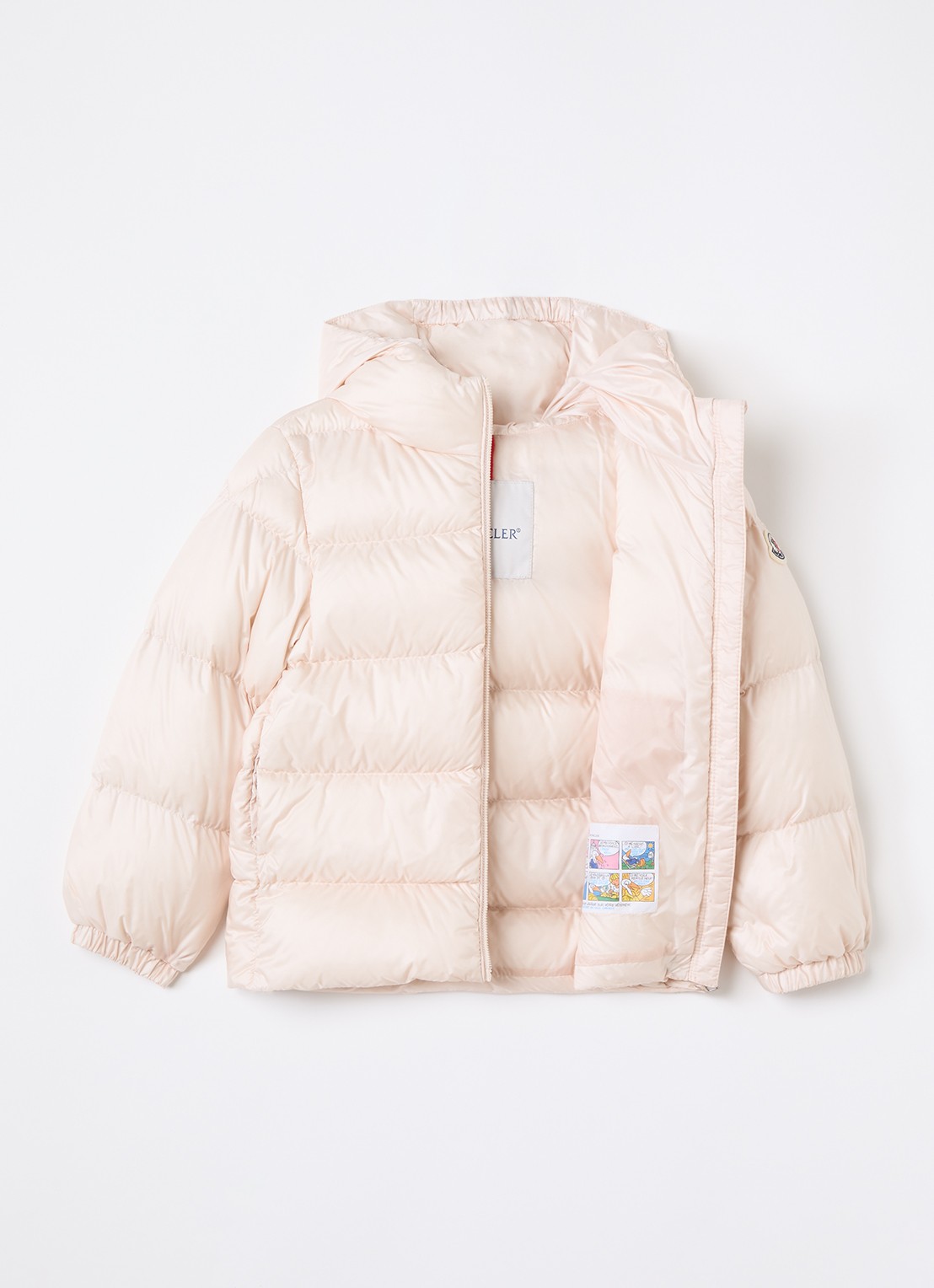Moncler Sharon puffer jack met donsvulling - voorkant 3 roze