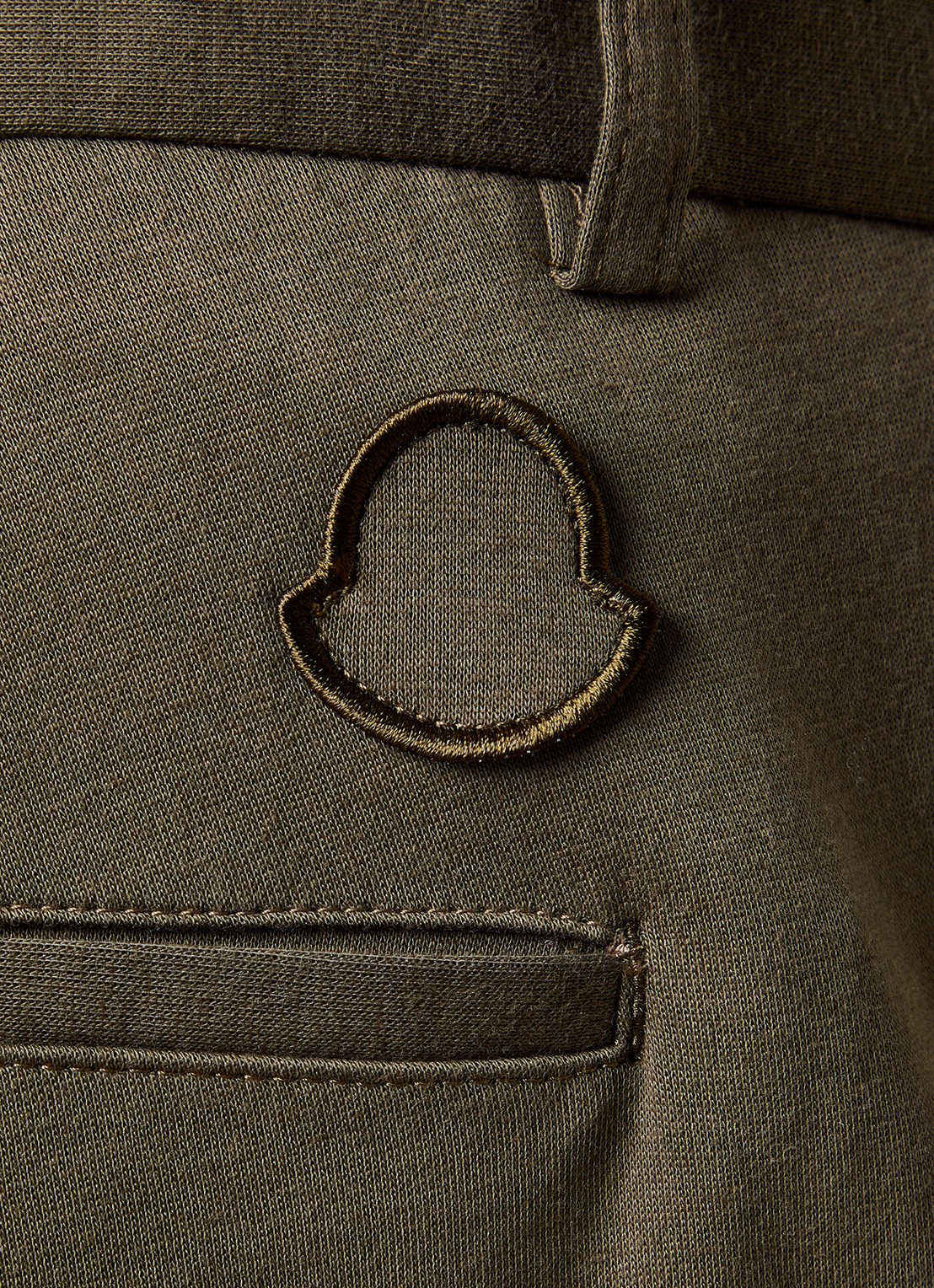 Moncler Slim fit cargobroek met klepzakken - detail 4 bronsgroen