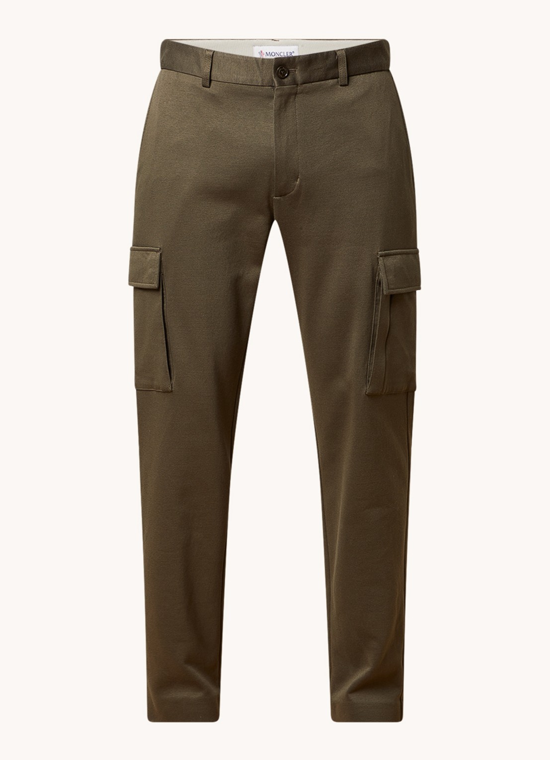 Moncler Slim fit cargobroek met klepzakken - voorkant 5 bronsgroen