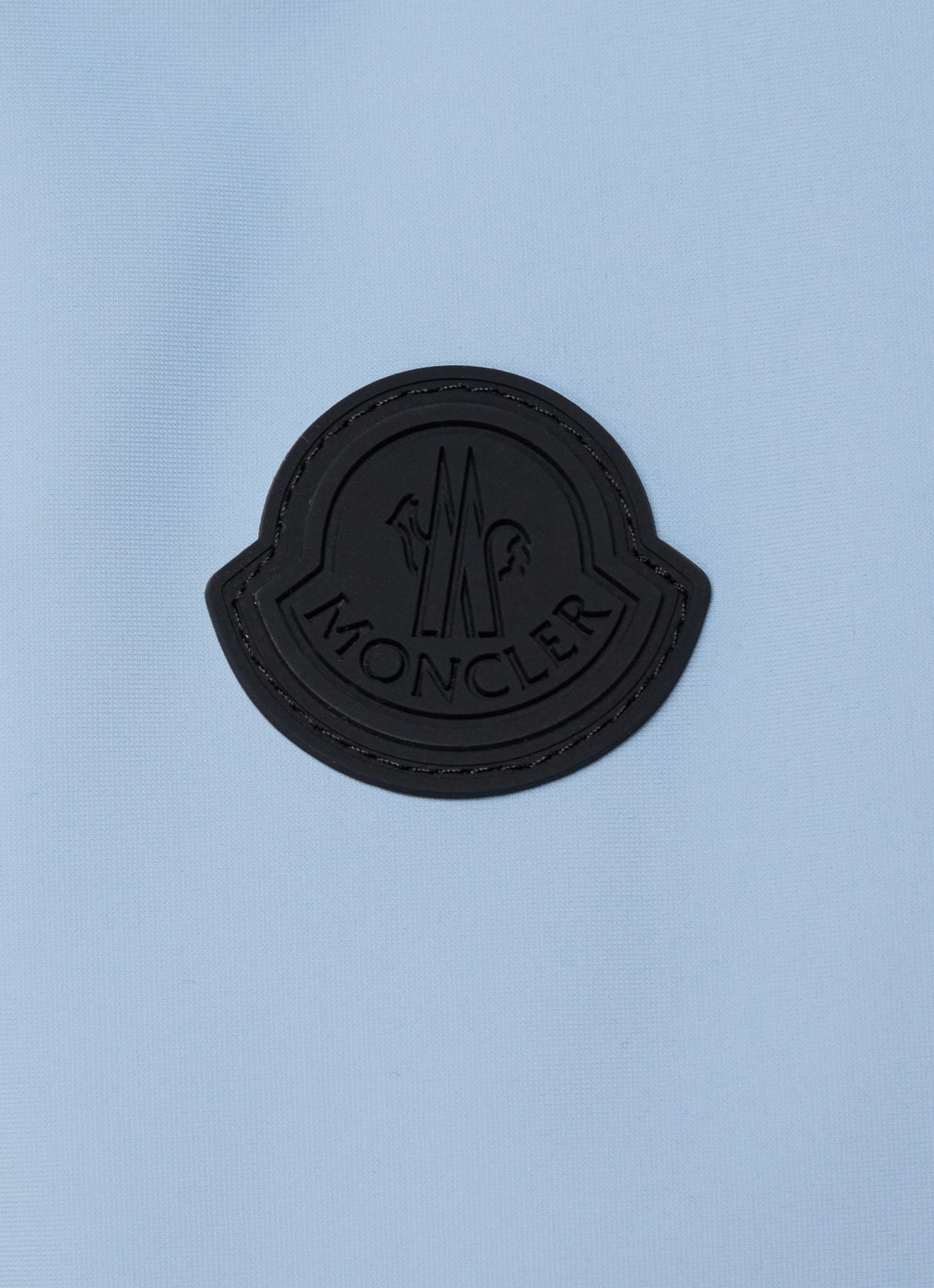Moncler Softshell bodywarmer met donsvulling en capuchon - detail 5 lichtblauw