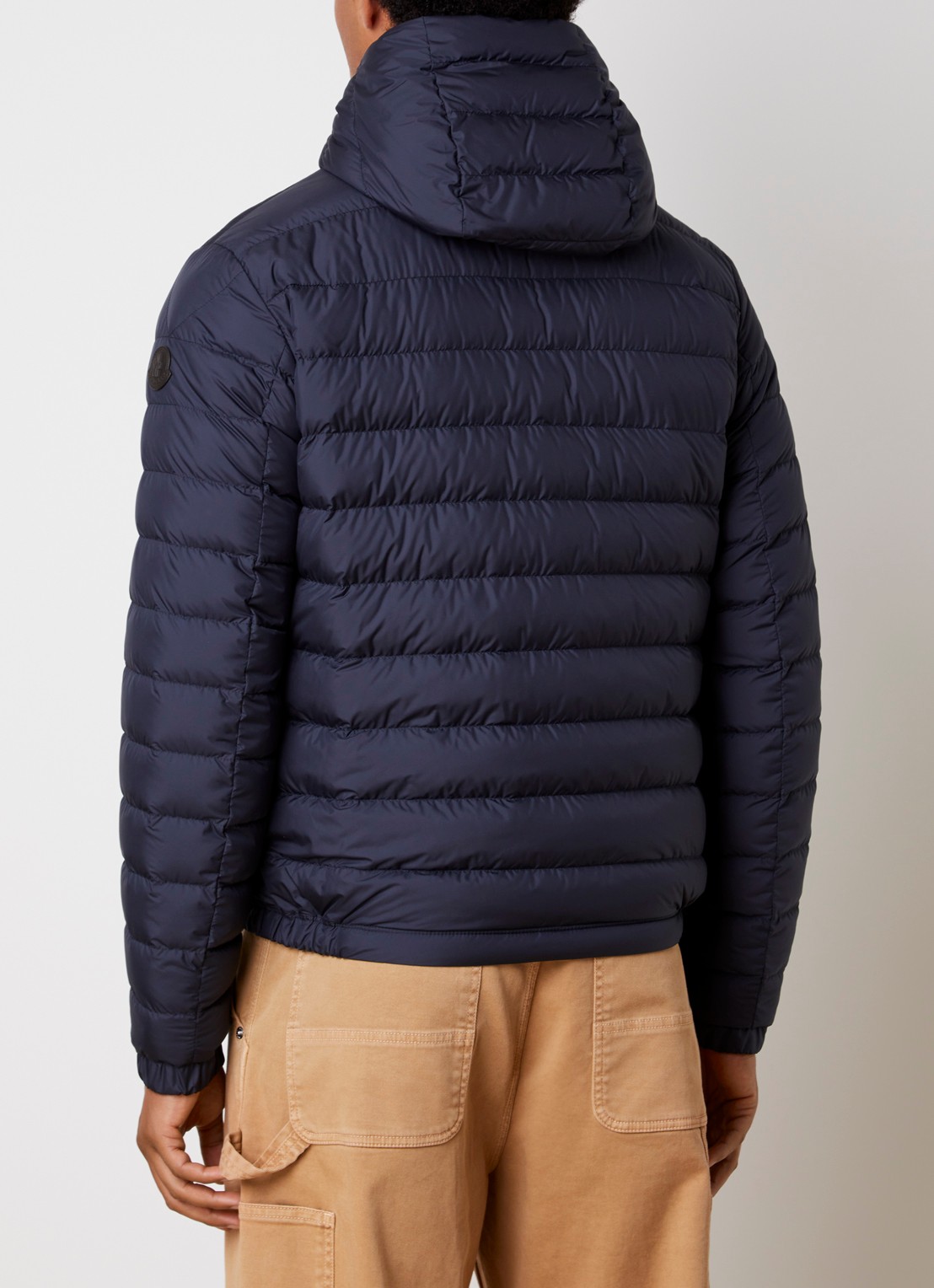 Moncler Solien puffer jack met donsvulling en ritszakken - achterkant 6 donkerblauw