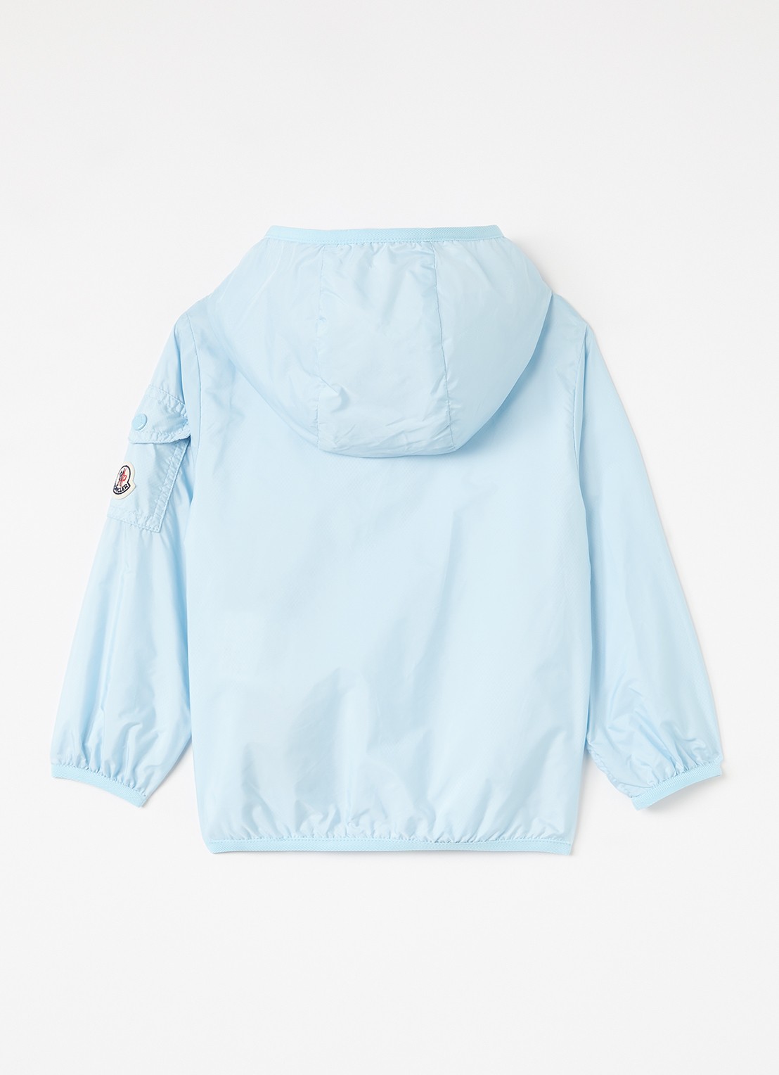 Moncler Songu windjack met logo - achterkant lichtblauw