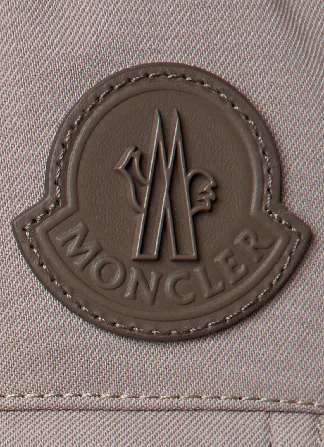 Moncler Sportivo straight fit pantalon in scheerwolblend met steekzakken - detail 6 zand