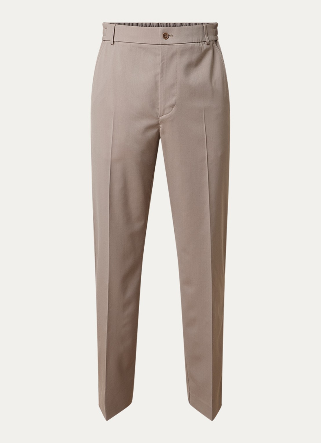 Moncler Sportivo straight fit pantalon in scheerwolblend met steekzakken - voorkant 2 zand