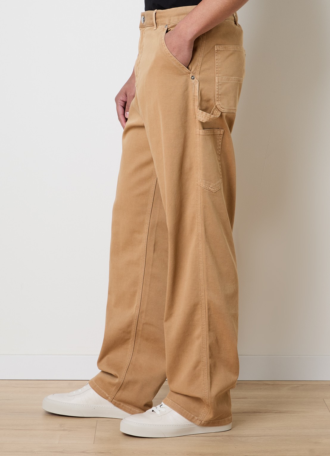 Moncler Straight fit broek met steekzakken en logo - detail 5 camel