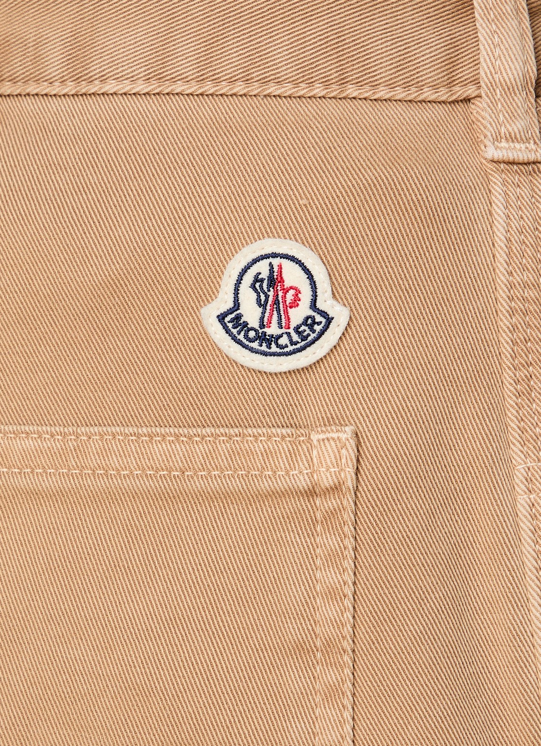 Moncler Straight fit broek met steekzakken en logo - detail 6 camel