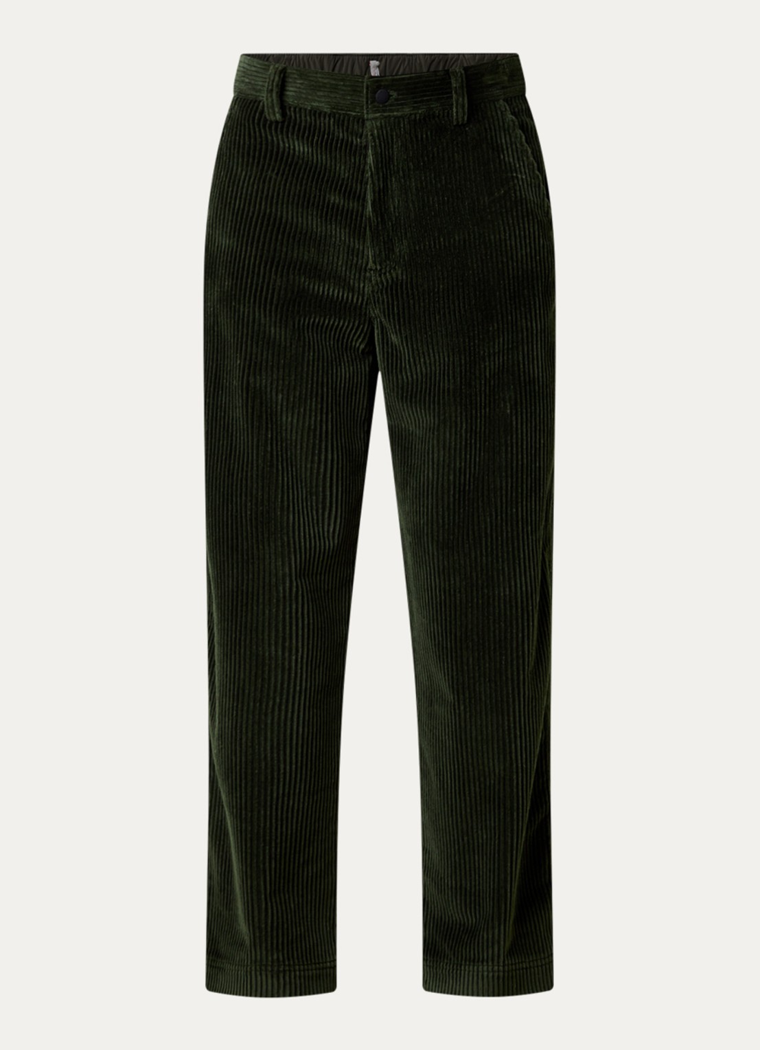 Moncler Straight fit broek met structuur en steekzakken - voorkant 5 legergroen