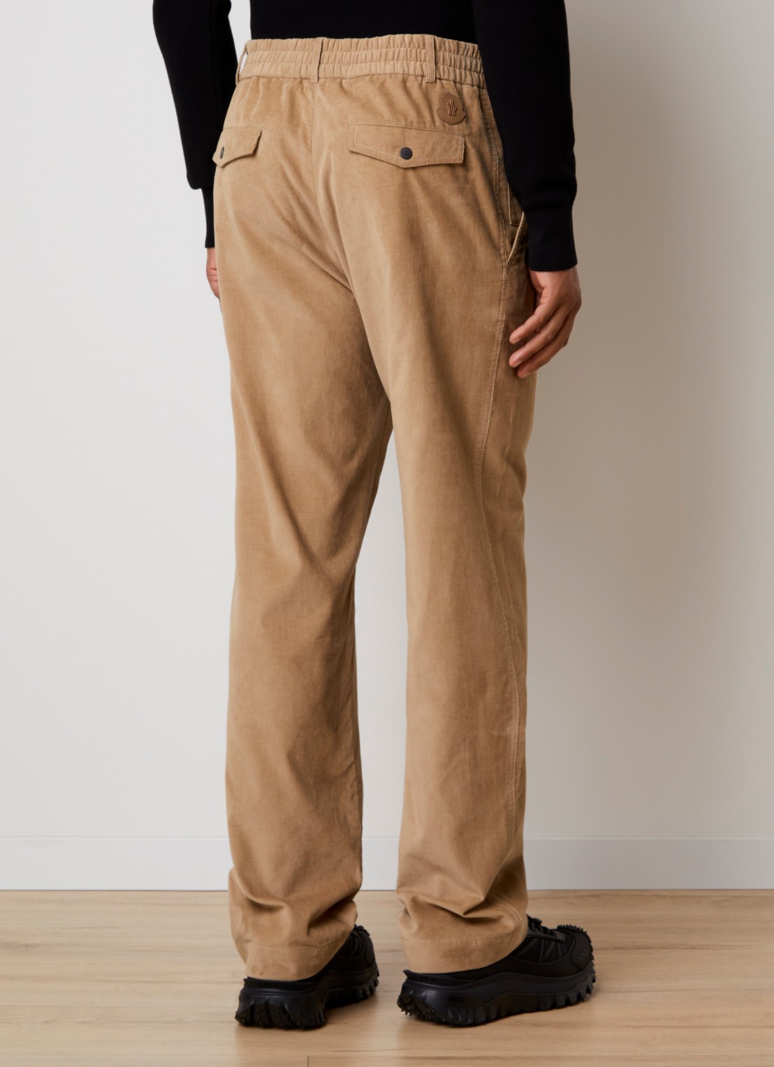 Moncler Straight fit broek van corduroy met steekzakken - achterkant 3 zand