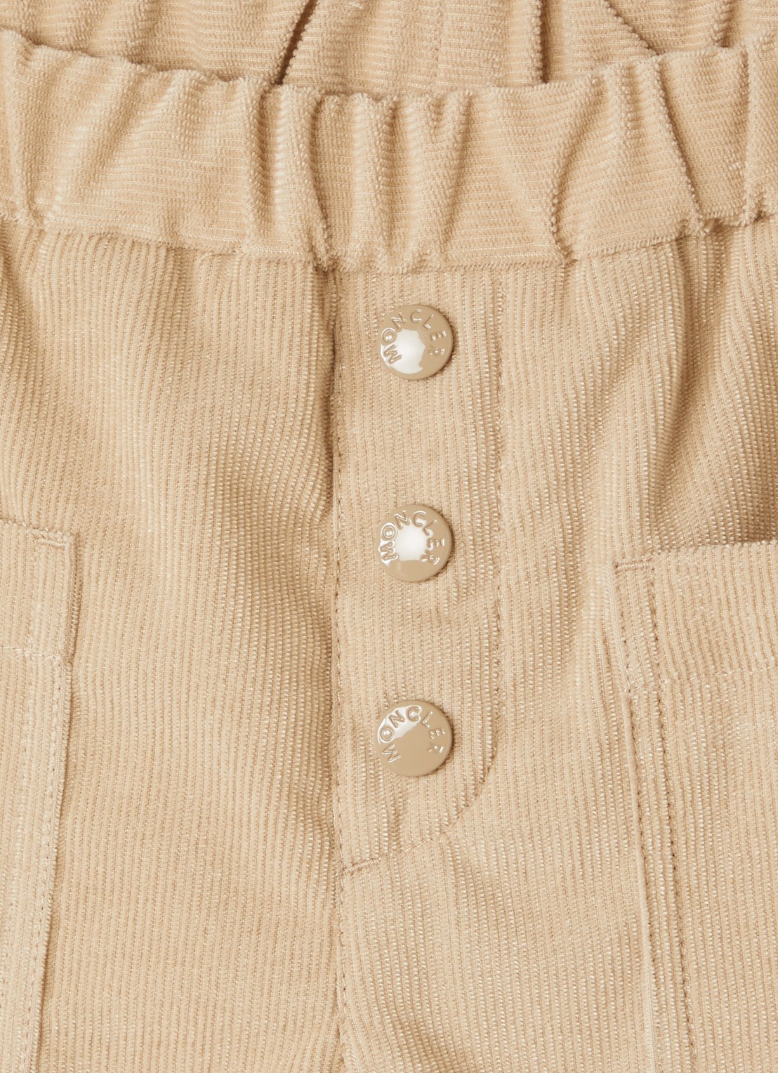 Moncler Straight fit broek van corduroy - detail beige
