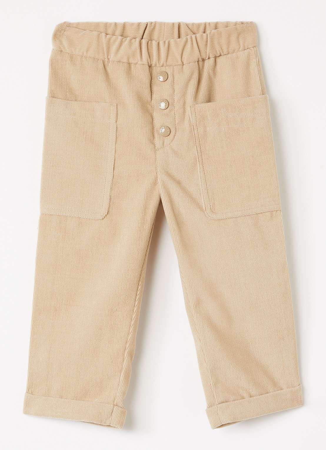 Moncler Straight fit broek van corduroy - voorkant 2 beige