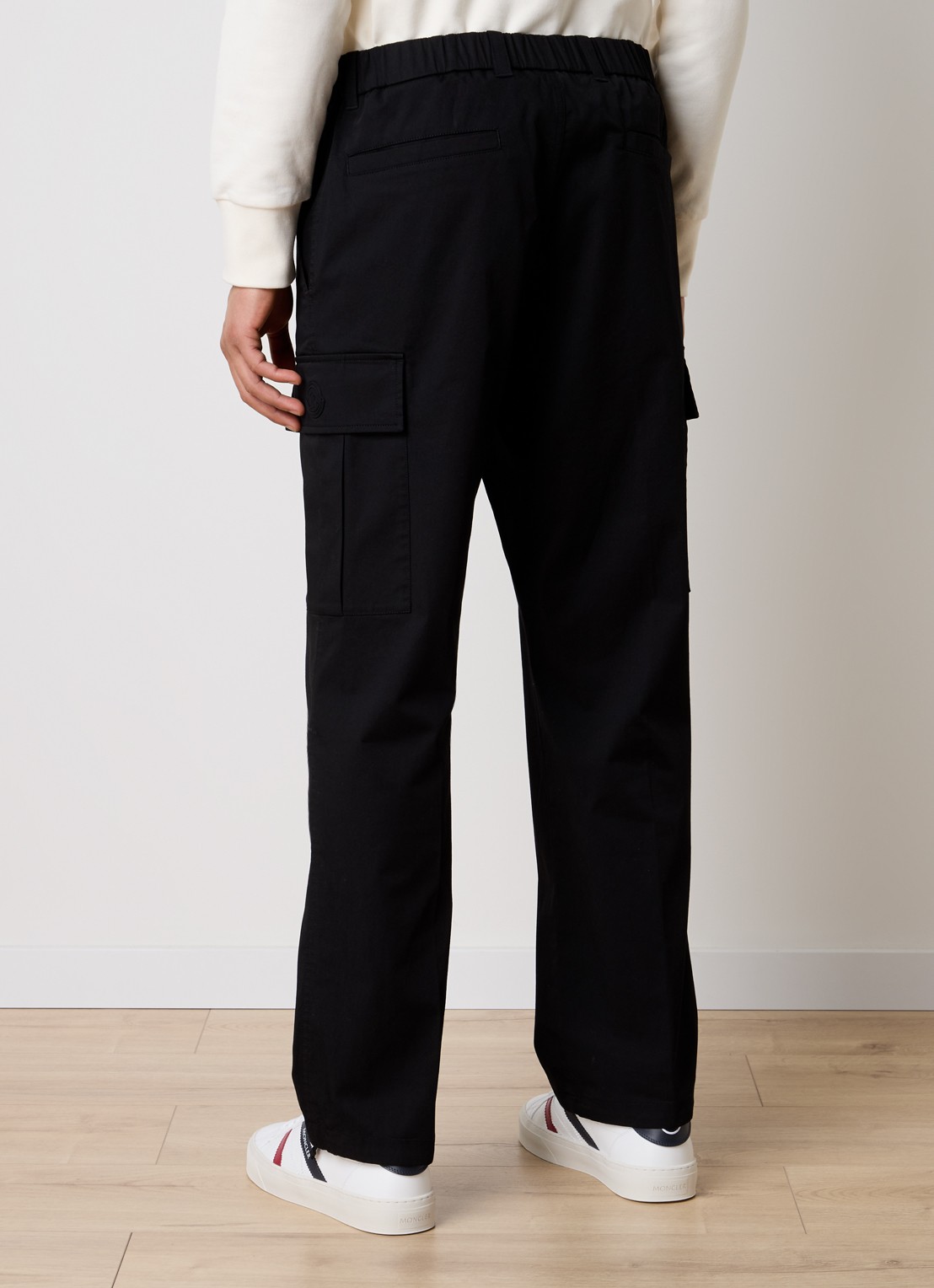 Moncler Straight fit cargobroek met steekzakken - achterkant zwart