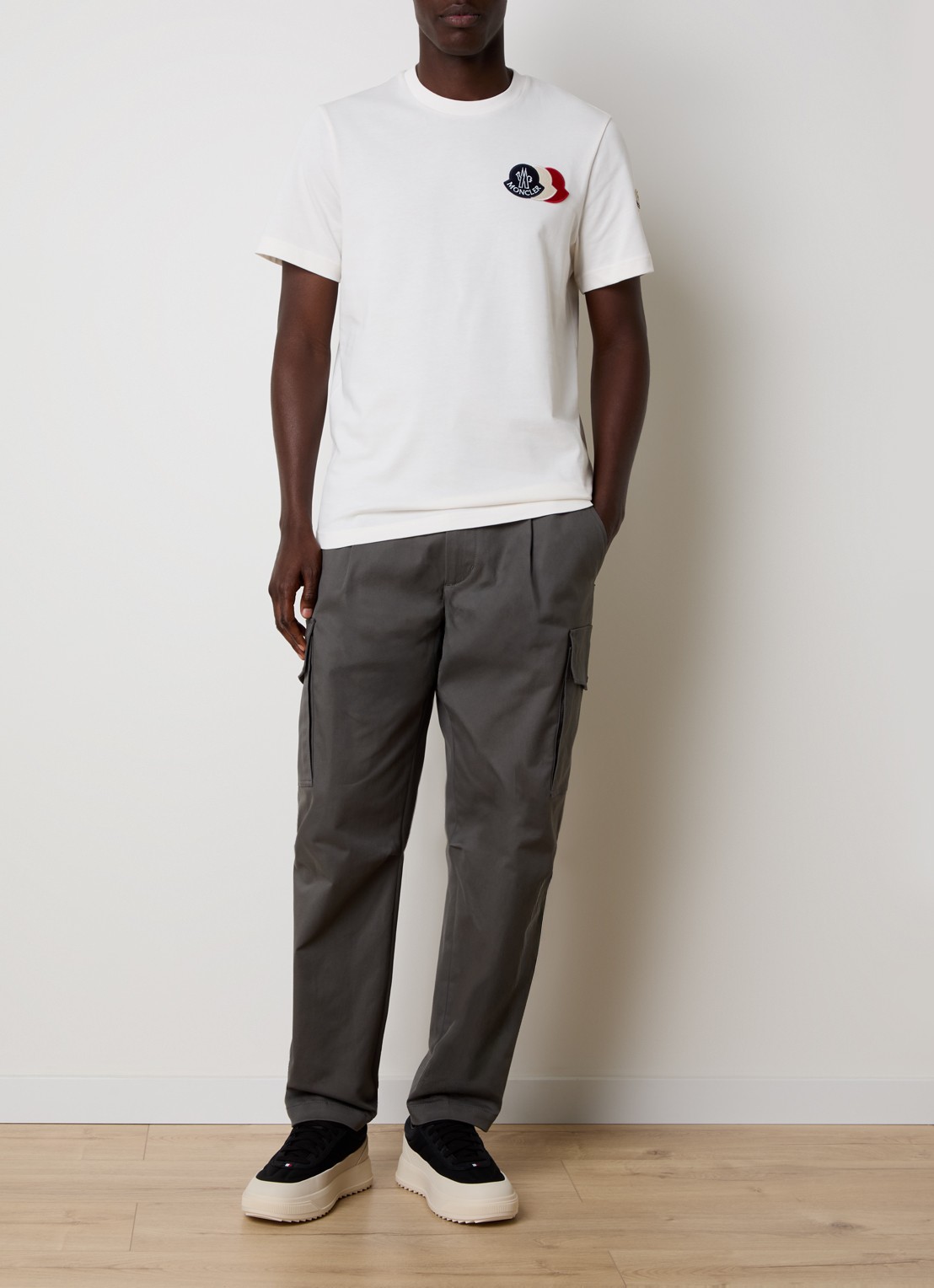 Moncler Straight fit cargobroek met steekzakken  - voorkant 3 grijs