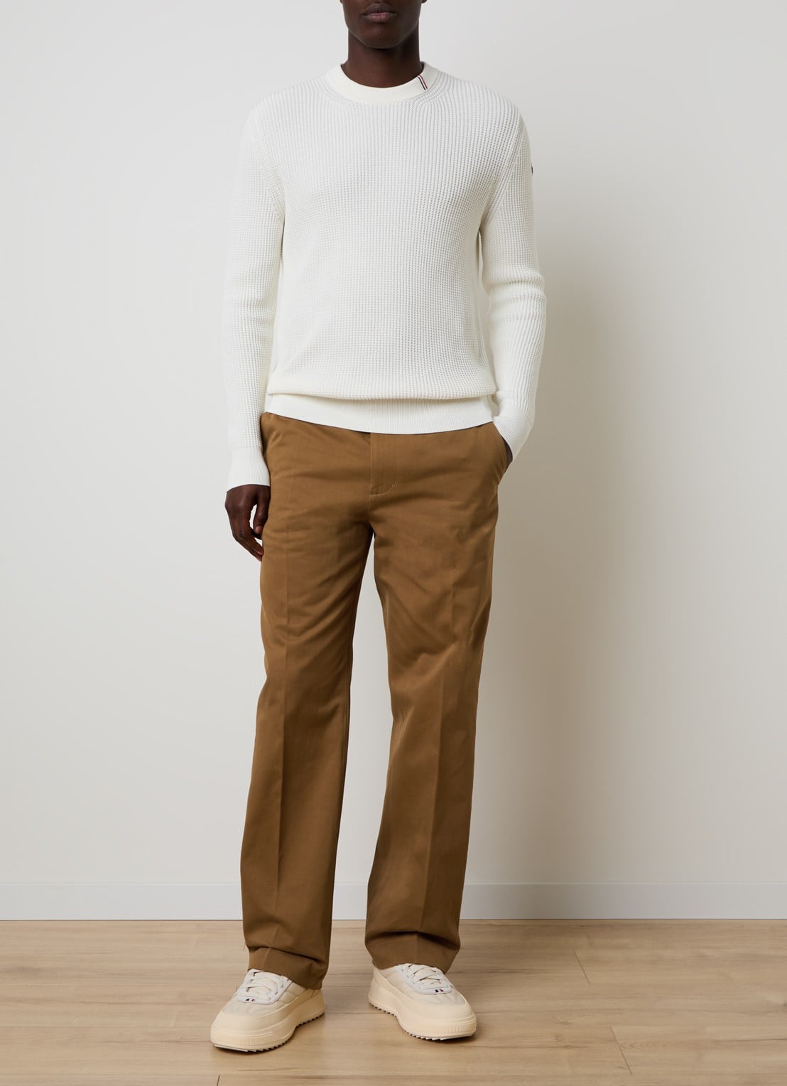 Moncler Straight fit chino met steekzakken - voorkant 6 camel
