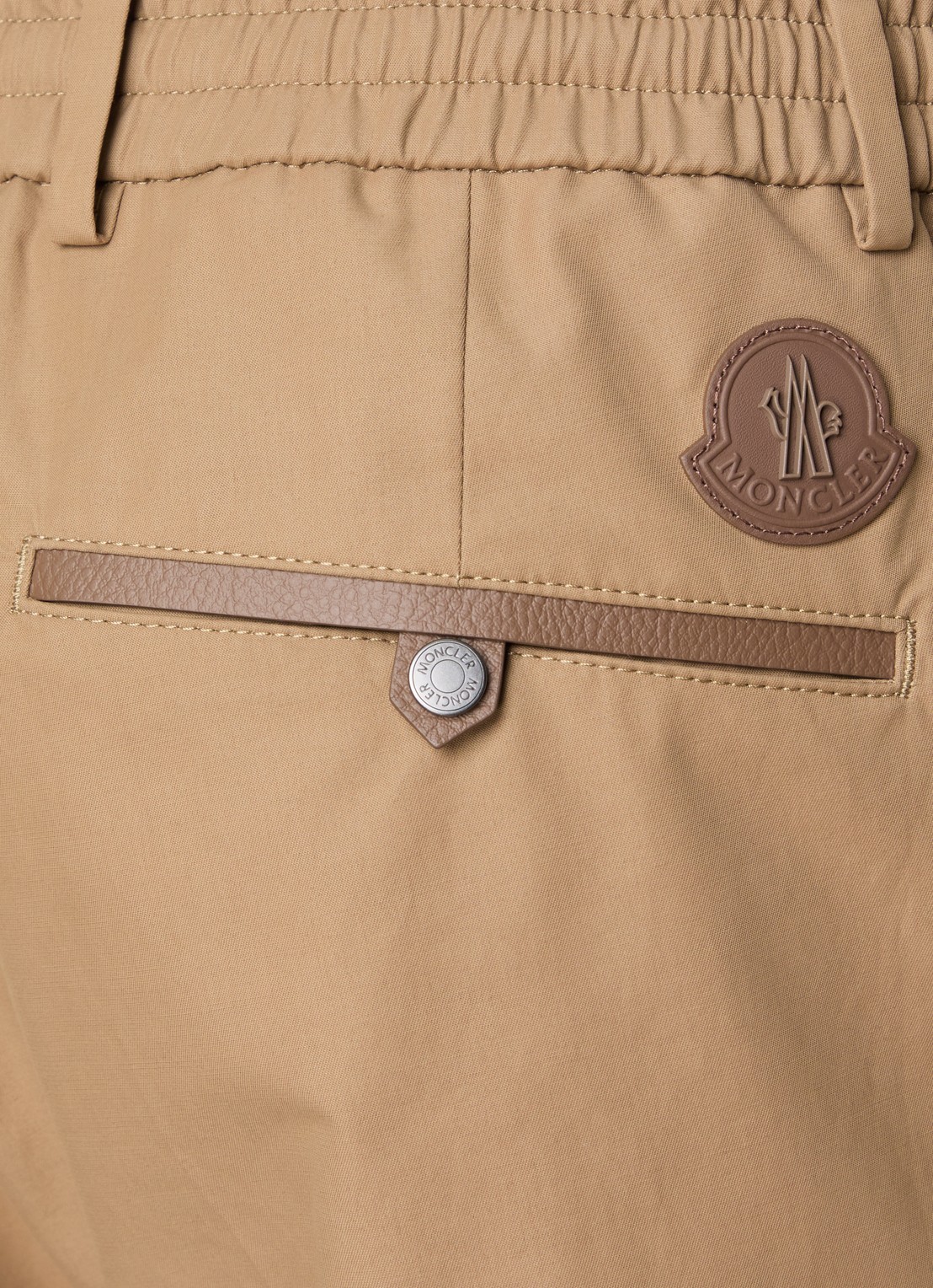 Moncler Straight fit chino met steekzakken - detail 5 camel