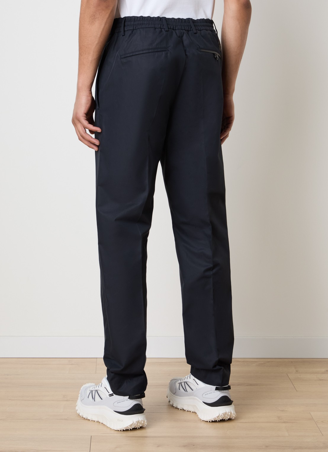 Moncler Straight fit chino met steekzakken - achterkant 3 donkerblauw