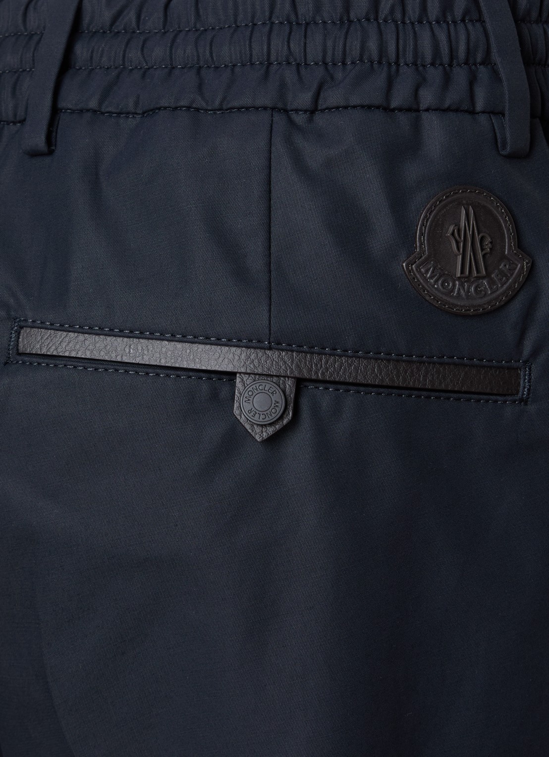 Moncler Straight fit chino met steekzakken - detail 6 donkerblauw