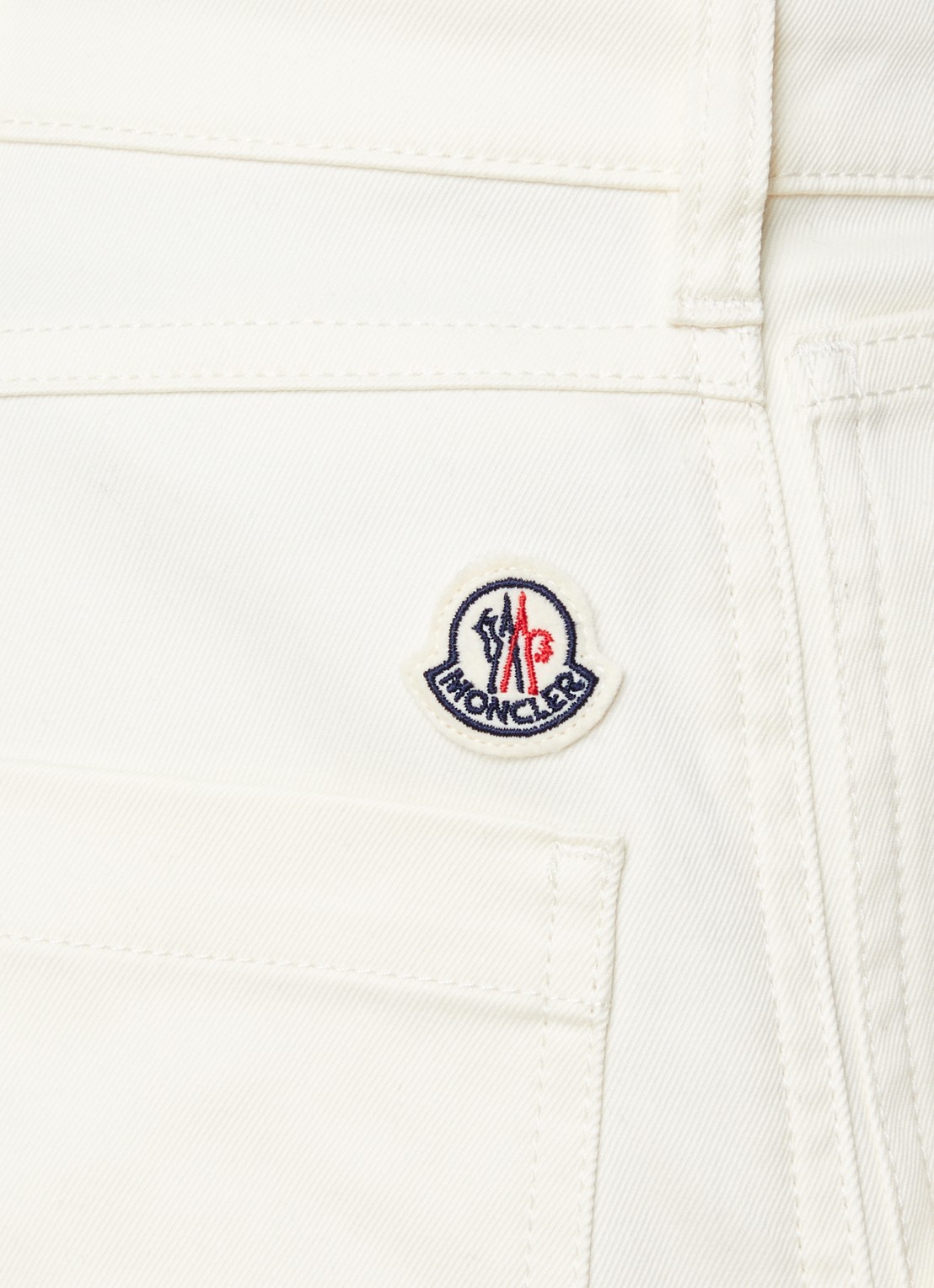 Moncler Straight fit jeans met gekleurde wassing - detail 6 gebroken wit