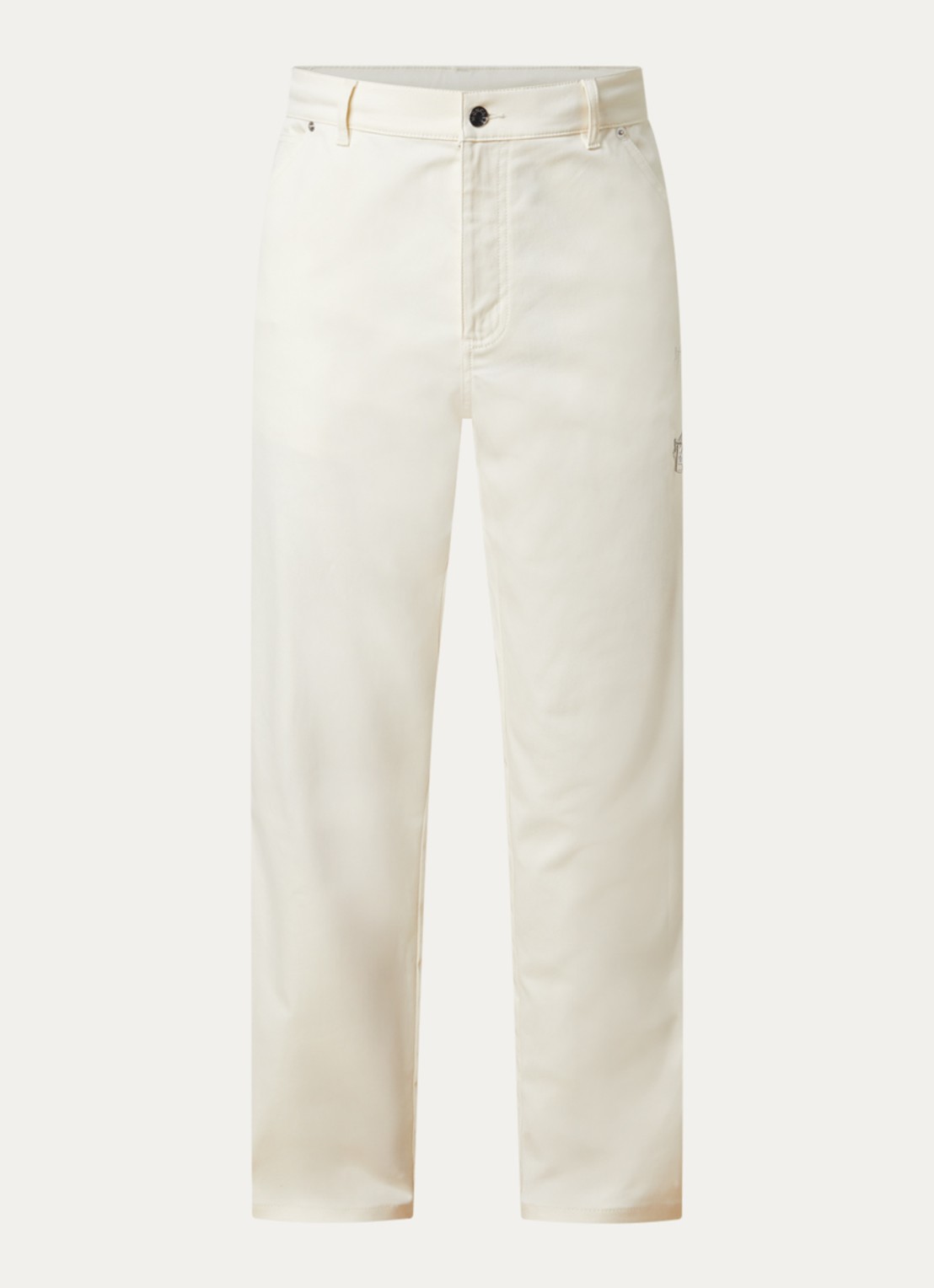Moncler Straight fit jeans met gekleurde wassing - voorkant 2 gebroken wit