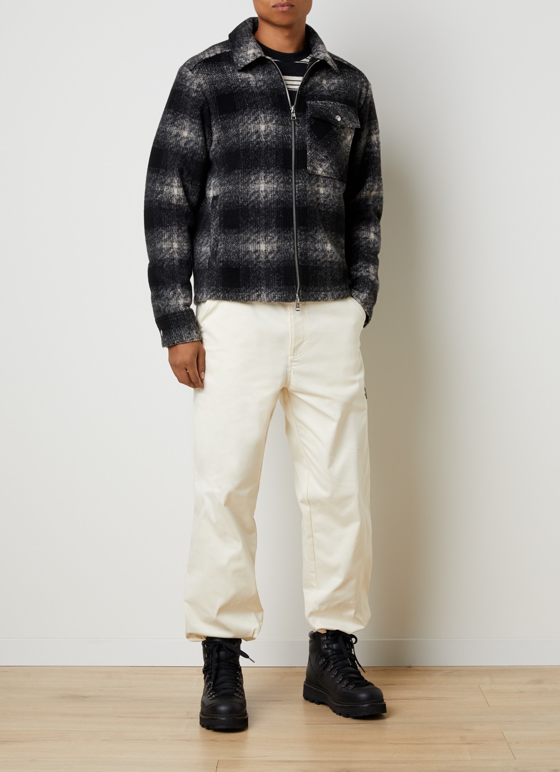 Moncler Straight fit jeans met gekleurde wassing - voorkant 3 gebroken wit