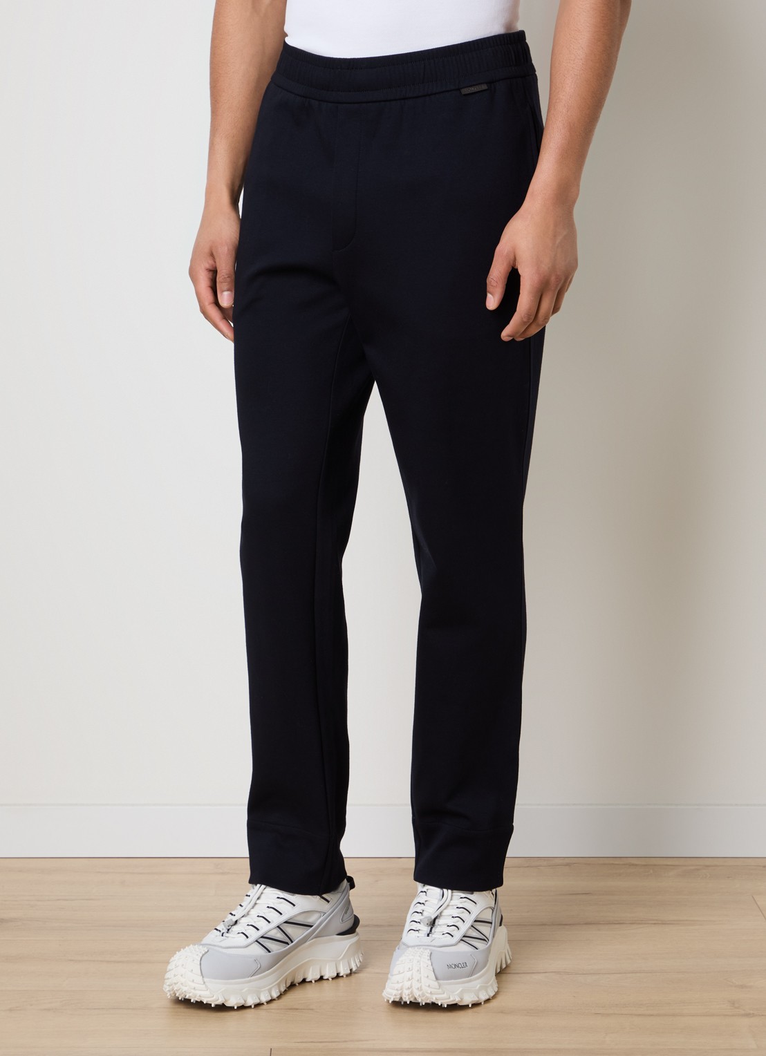 Moncler Straight fit joggingbroek met steekzakken - detail donkerblauw