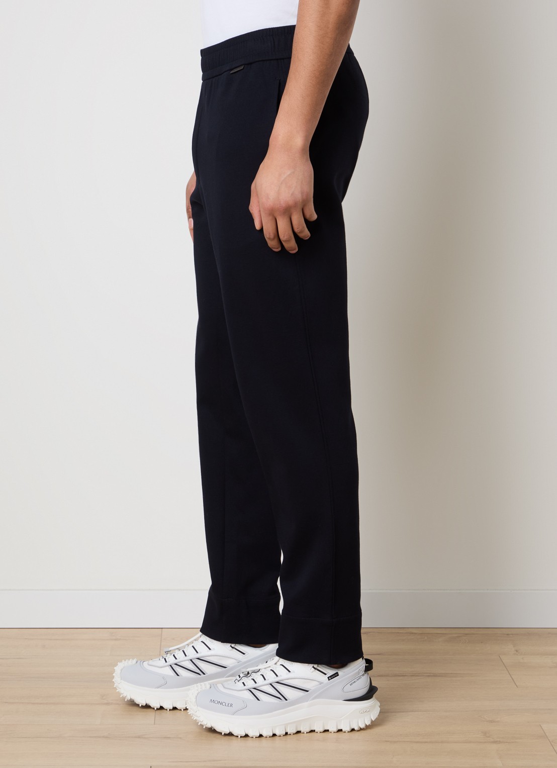Moncler Straight fit joggingbroek met steekzakken - detail 2 donkerblauw