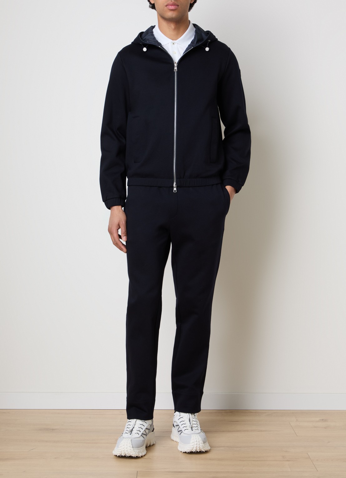 Moncler Straight fit joggingbroek met steekzakken - voorkant 5 donkerblauw