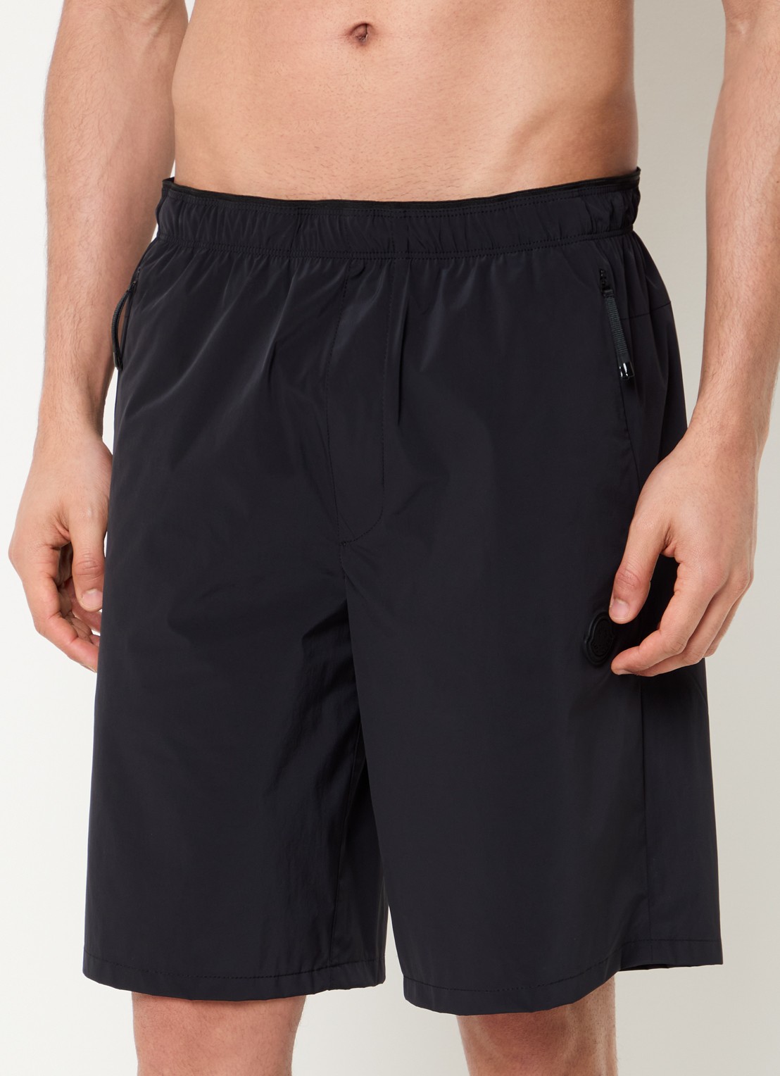 Moncler Straight fit korte broek met steekzakken - detail 2 zwart