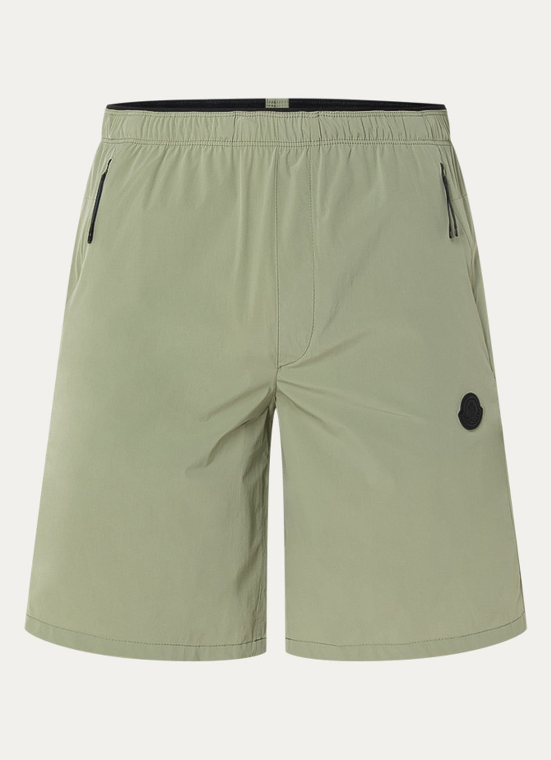 Moncler Straight fit korte broek met steekzakken - voorkant 2 legergroen