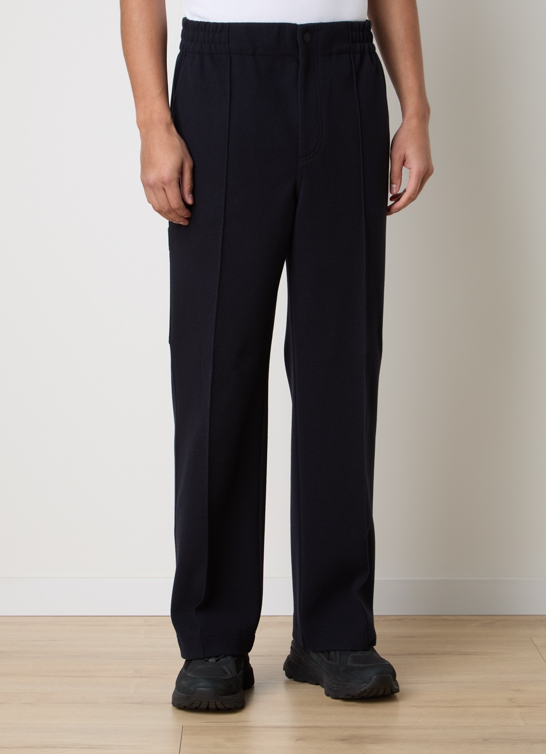 Moncler Straight fit pantalon met klepzakken - detail 3 donkerblauw