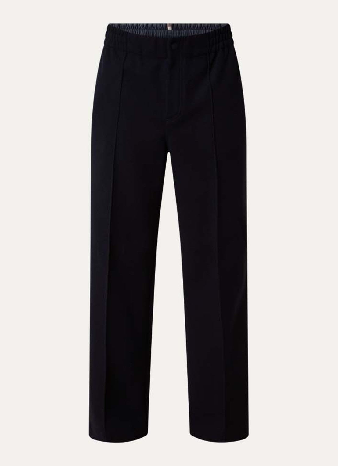 Moncler Straight fit pantalon met klepzakken - voorkant donkerblauw