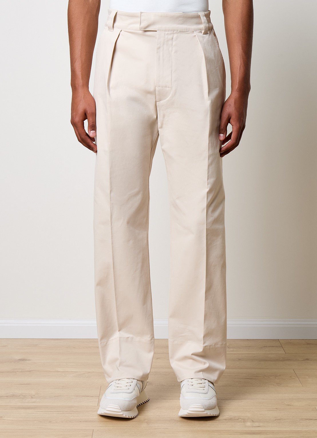Moncler Straight fit pantalon met steekzakken - detail 2 creme