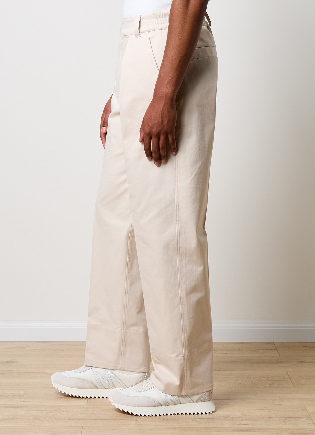 Moncler Straight fit pantalon met steekzakken - detail 3 creme